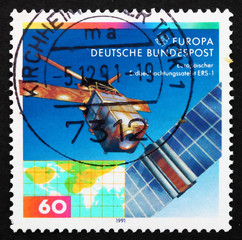 Postage stamp Germany 1991 European Remote Sensing Satellite