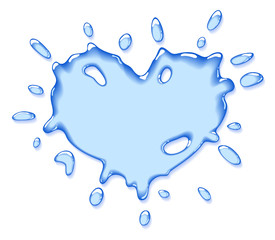 Water heart splash.