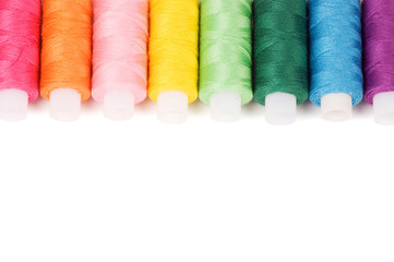 The coil of threads isolated on white background