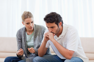 Man being mad at his fiance