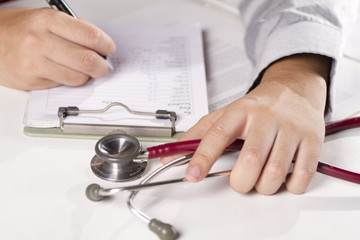 diagnose note, A doctor write down patient