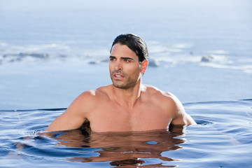 Handsome man relaxing