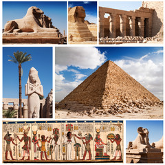 Collection Egypte, sphinx et pyramides.