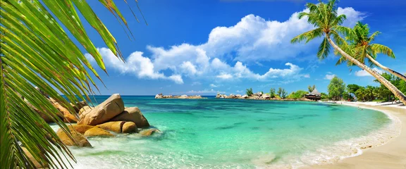 Deurstickers tropical paradise - Seychelles islands © Freesurf
