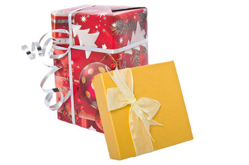 Two gift box with bows