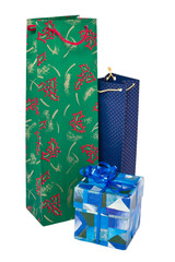 Christmas gift bags and box