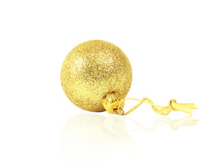 golden dull christmas ball
