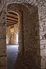 Interior Castle of Monte Sant'Angelo. Puglia. Italy.