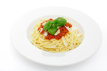 Spaghetti Bolognese mit Parmesan