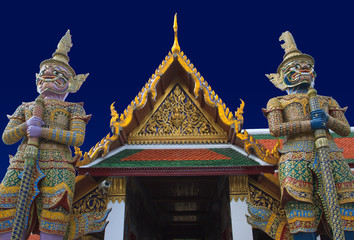 grand palace and blue background