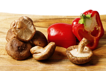 Shitake und Paprika