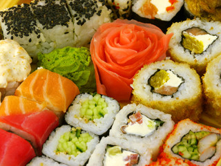 traditional Japanese Sushi close-up