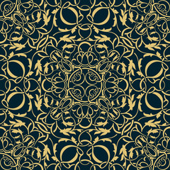 Gold seamless wallpaper pattern