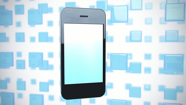 phone on animated background