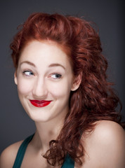 Fototapeta premium girl with red hair