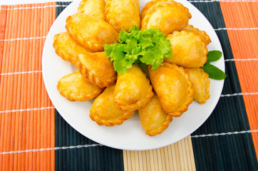Meat patties in the plate