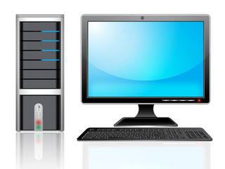 computer and monitor