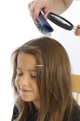 Fototapeta premium sechsjährige mit Kopfläusen (mr)