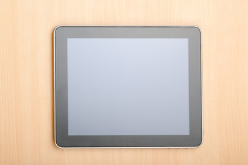 Tablet computer in technology concept