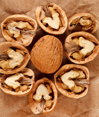 walnuts on the table