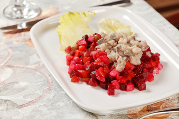 Russian beetroot salad