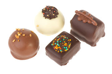 White and brown chocolates