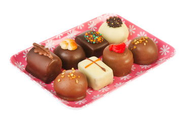 White and brown chocolates