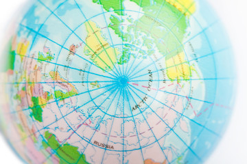 miniature of the earth on white background