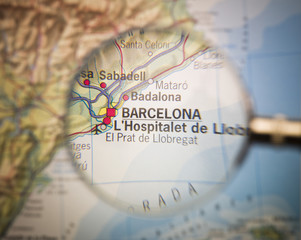 Fototapeta premium Map of Barcelona