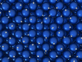 Blue Christmas balls background