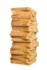 Stack of sliced bread