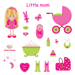 Girlish set. Little mom