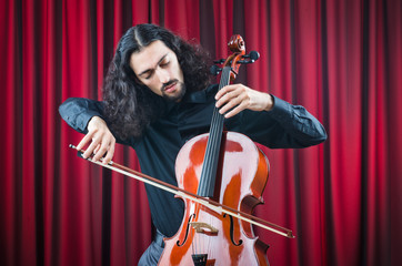 Man playing the cello