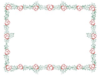 Christmas Holly Frame