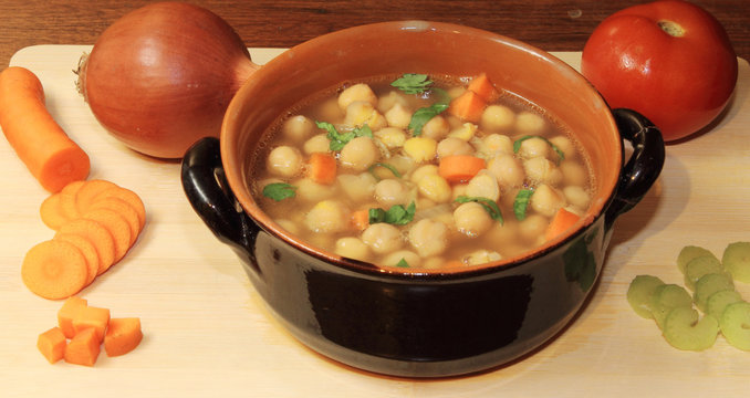 zuppa di ceci e verdure