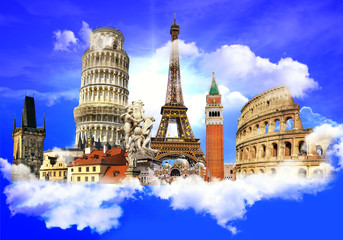 Travelling in Europe background