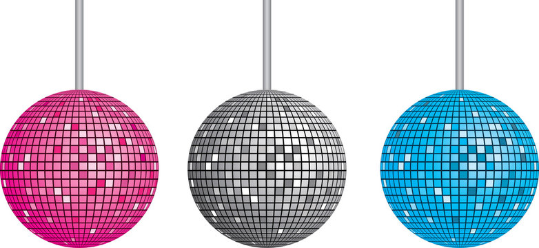 Isolated discoball set. vector illustration for web
