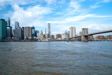 The New York City Downtown w the Freedom tower