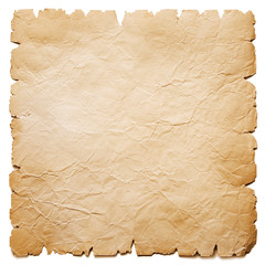 Fototapeta premium old paper sheet isolated on white