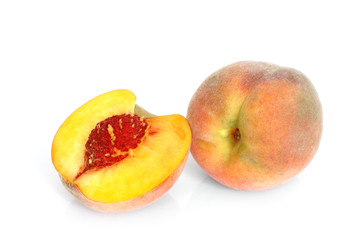 Naklejka na ściany i meble Fresh peach fruits