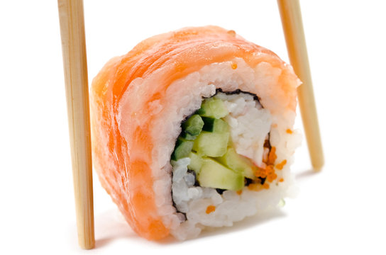 Roll with salmon