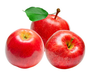 red apple  isolated on white background