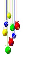 Ostereier hängend Freisteller