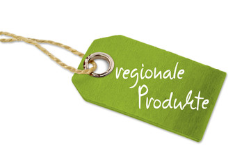 Anhänger aus Holz mit regionale Produkte