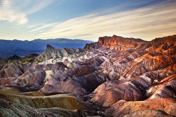 Zabruski Point Manly Beacon Death Valley National Park Californi - obrazy, fototapety, plakaty