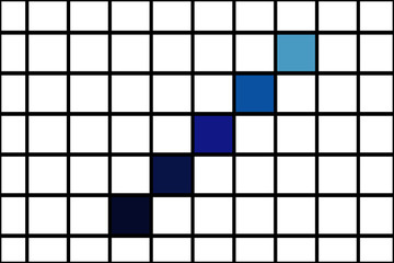 Gitter mit blauen Quadraten