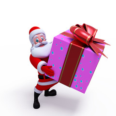 SAnta with large gift box