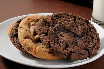 Plate of chocolate chip cookies