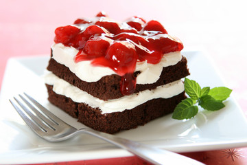 Chocolate Cake with Cherries
