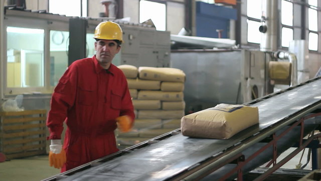 Factory Worker at Work